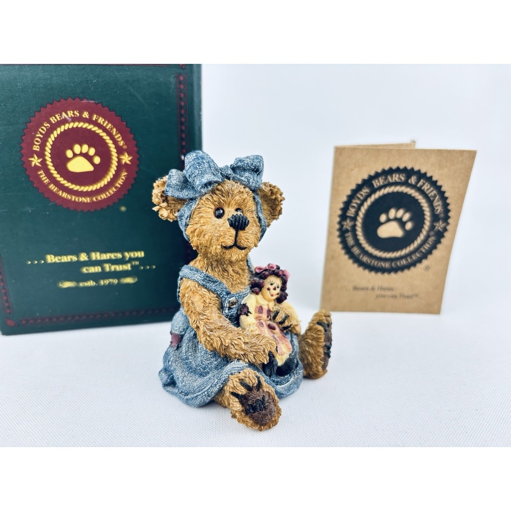 Sally Quignapple With Annie Boyds Bears Bearstone Figurine Best Friends